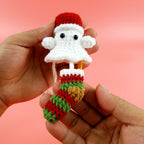 Santa Boo Crochet Pattern PDF, Christmas Ghost Amigurumi, Cute Holiday Ornament, Beginner Crochet