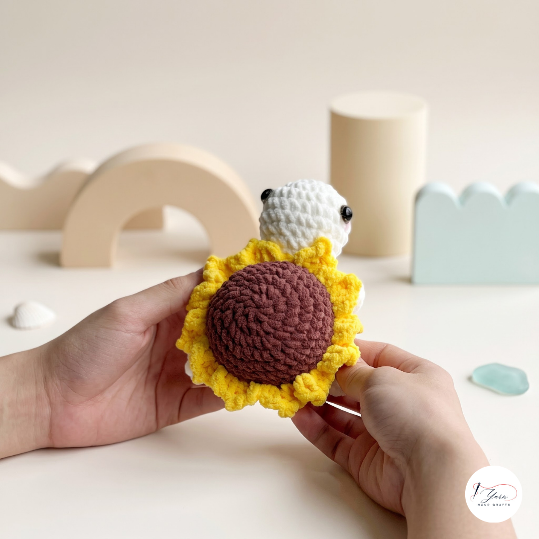 Turtle Crochet Pattern Bundle PDF, Sunflower Bee Daisy and Lavender Turtle Amigurumi Patterns, Cute Floral Turtle Plush