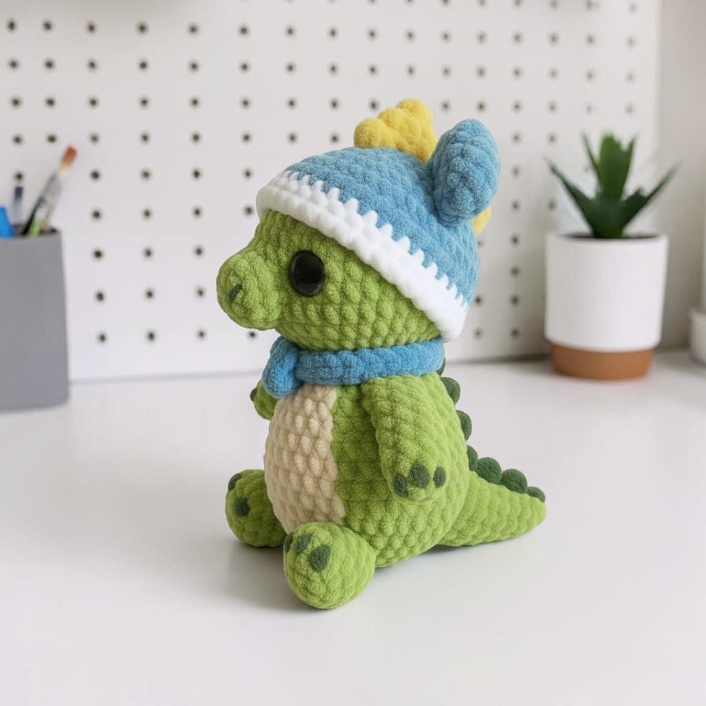 Cute Dinosaur Crochet Pattern PDF, Baby Dino Amigurumi, Crochet Dinosaur Plush Toy