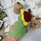 Sunflower Dinosaur Crochet Pattern PDF, No Sew Amigurumi Dinosaur, Cute Flower Dino Plush Tutorial