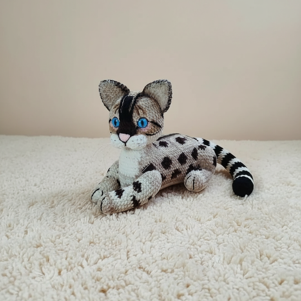 Bengal Cat Amigurumi Crochet Pattern: Stuffed Animal Toy (PDF Pattern)