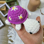 Baby Purple Daisy Turtle Crochet Pattern PDF, No Sew Turtle Amigurumi, Easy Plush Crochet Tutorial, Digital Download