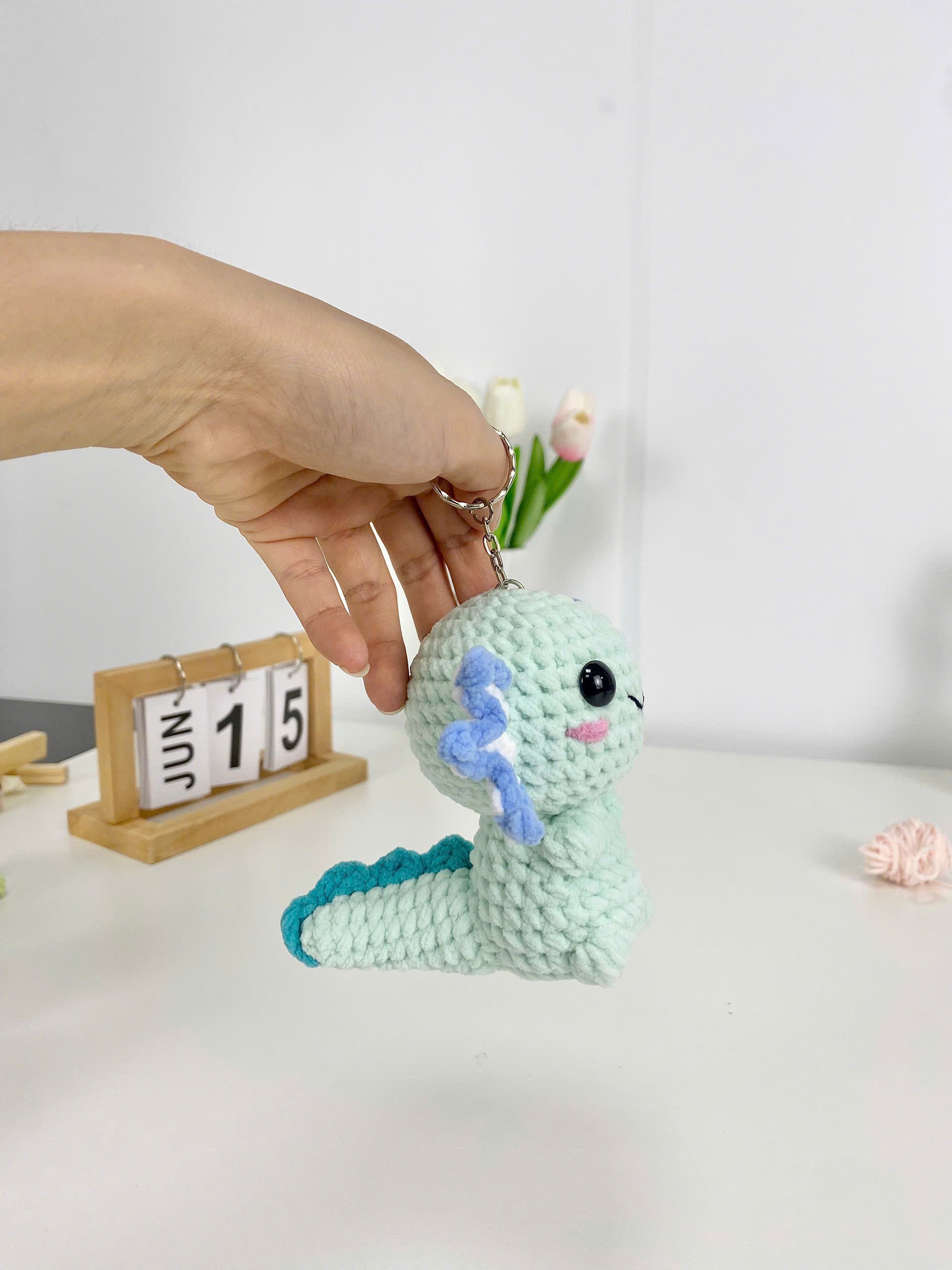 Dragon Keychain Crochet Pattern: Amigurumi Plush Toy Set (PDF Pattern)