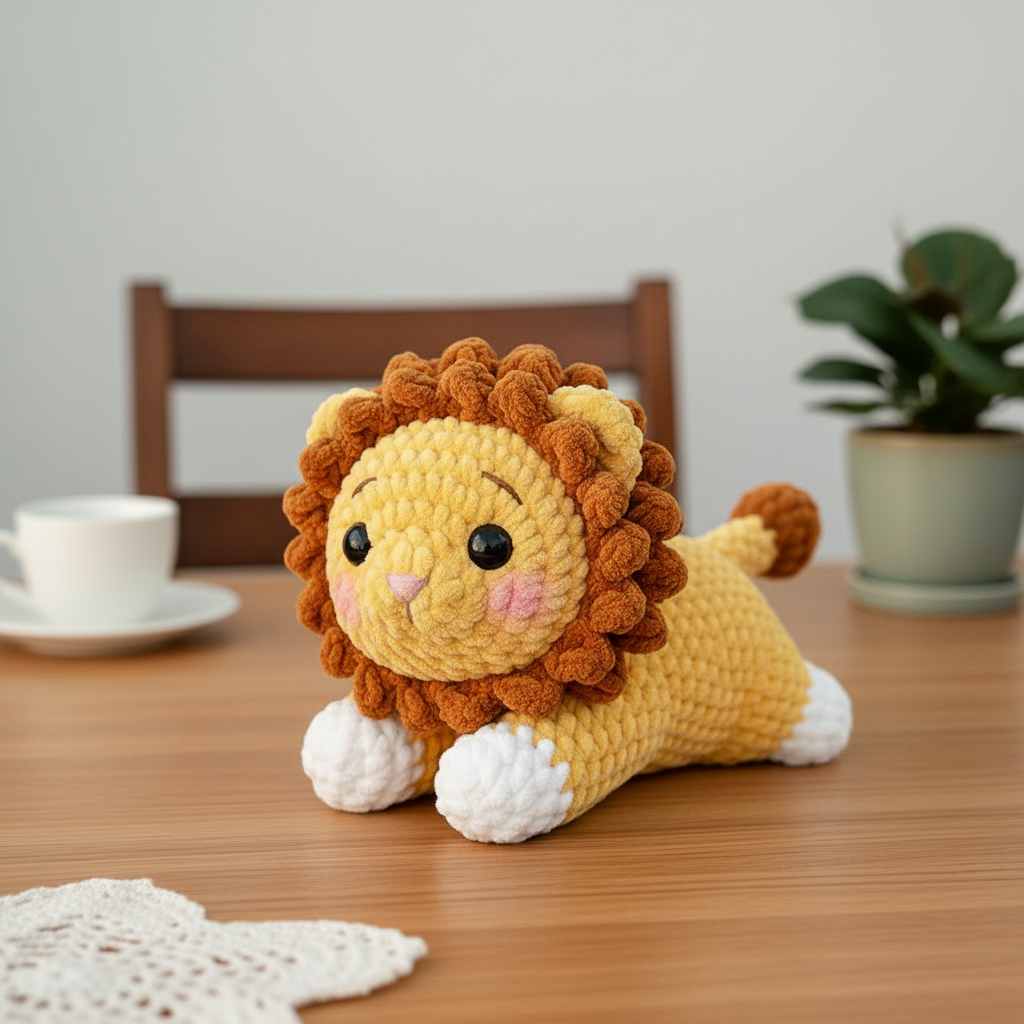 Lion Crochet Pattern, Cute Lion Amigurumi, Easy Crochet Animal Pattern
