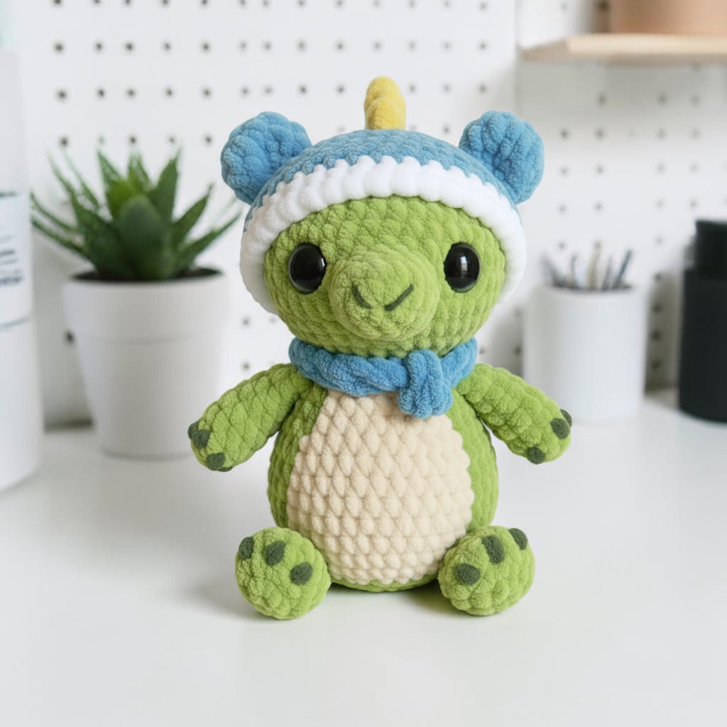 Cute Dinosaur Crochet Pattern PDF, Baby Dino Amigurumi, Crochet Dinosaur Plush Toy
