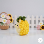 Pineapple Hedgehog Crochet Pattern PDF, Cute Fruit Animal Amigurumi Plush