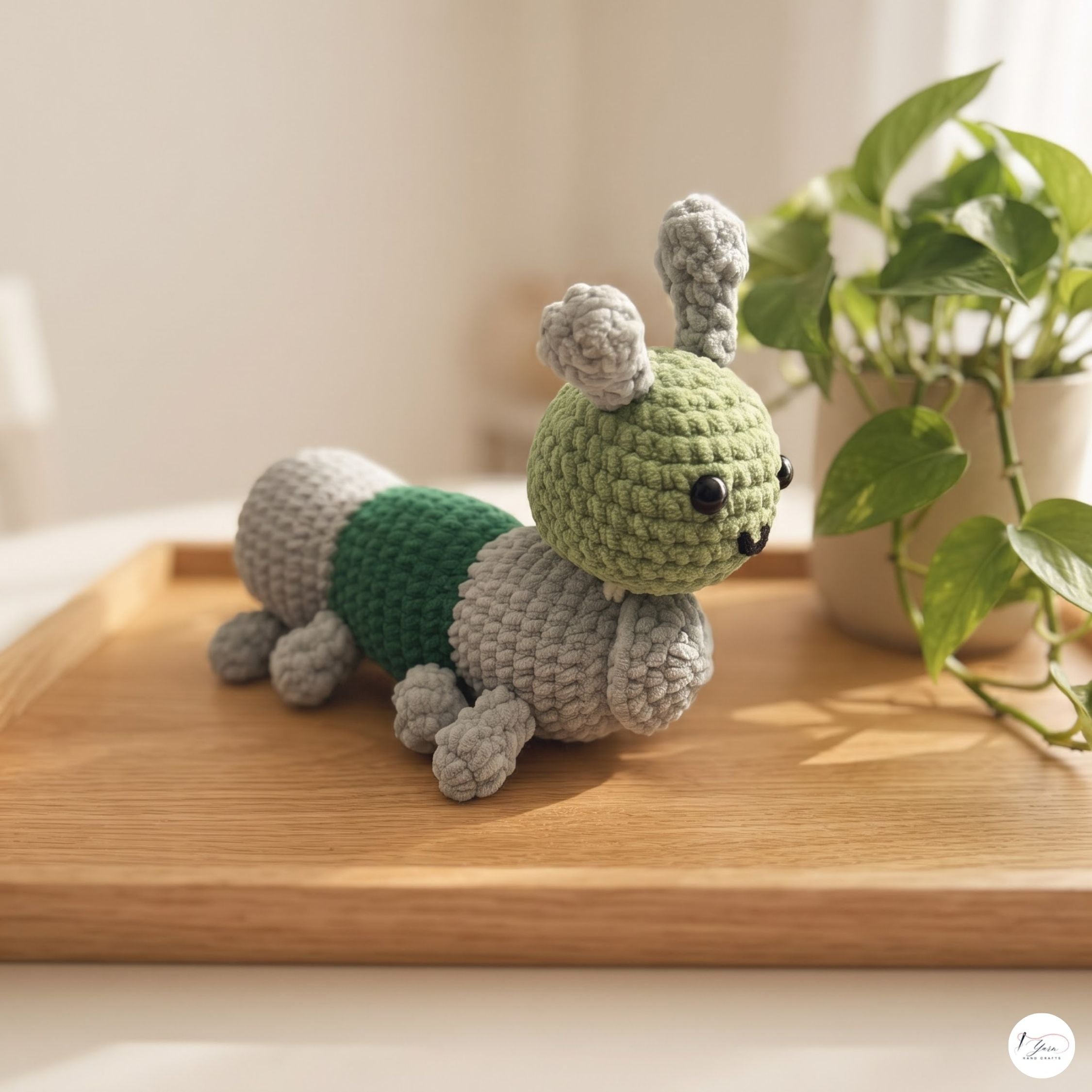 Crochet Grasshopper Plush, Handmade Green Amigurumi Insect, Soft Stuffed Bug Toy, Nature Lover Gift, Garden Nursery Decor