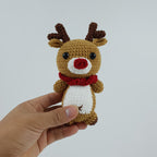 Reindeer Crochet Pattern PDF, Christmas Amigurumi Deer, Cute Holiday Plush Tutorial, Merry Antlers