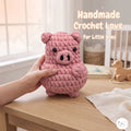Chunky Crochet Pig Plush, Handmade Pink Amigurumi Pig, Soft Farm Animal Stuffed Toy, Pig Lover Gift, Cute Nursery Decor