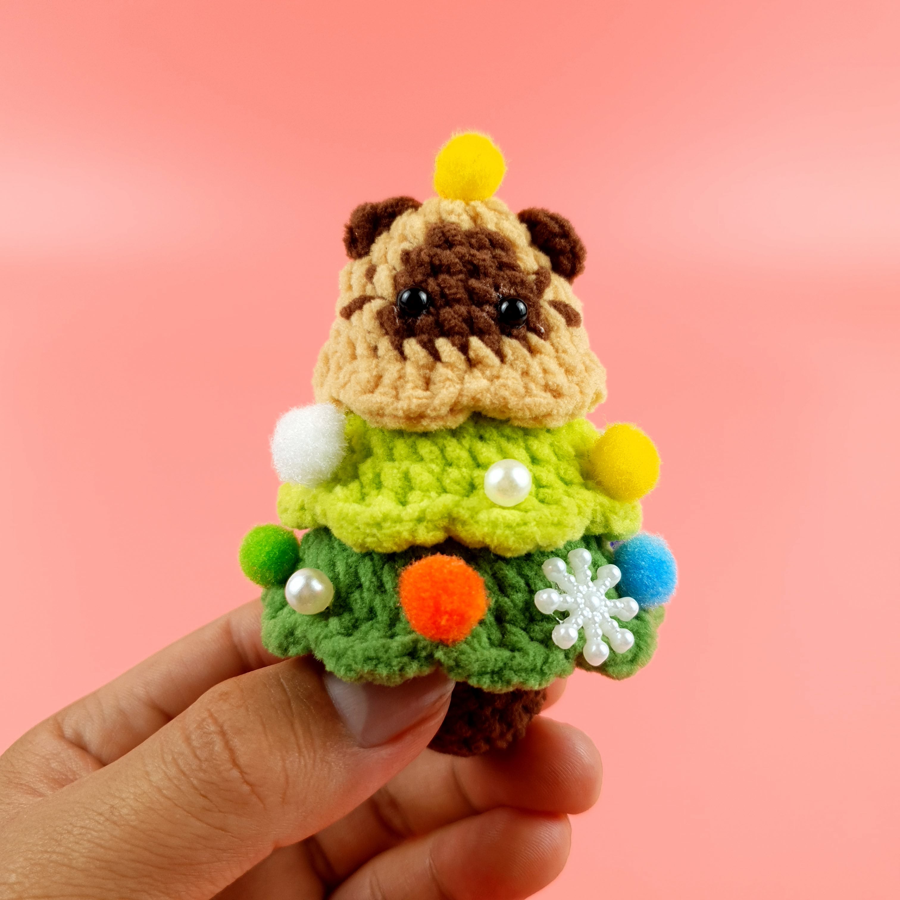 Christmas Siamese Crochet Pattern PDF, Cat Christmas Tree Amigurumi