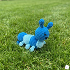 Handmade Crochet Ant Plush, Blue Amigurumi Insect Stuffed Animal, Soft Bug Toy, Nature Lover Gift, Nursery Decor