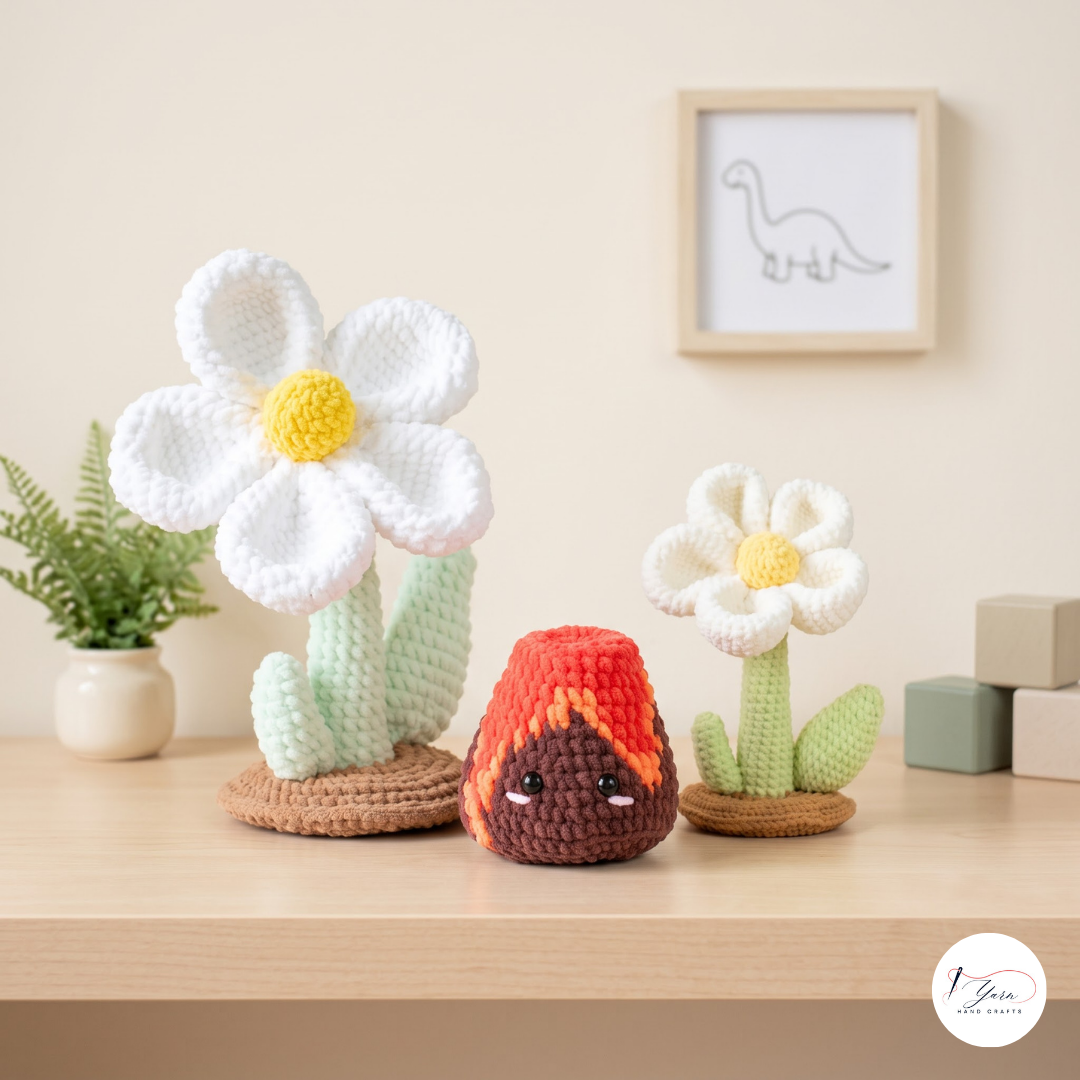 Cute Dinosaur Crochet Pattern Bundle PDF, Dino Amigurumi Plush Collection, Prehistoric Animals, Volcano and Mushroom Crochet Patterns