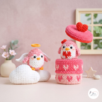 Valentine Penguin Crochet Pattern Bundle PDF, Angel Penguin Gift Box Amigurumi