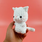 Mimi No Sew Crochet Pattern PDF, White Cat Amigurumi, Easy Plush Kitty Tutorial, Instant Download