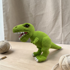 T-Rex Crochet Pattern, Realistic Dinosaur Amigurumi PDF, Green Dinosaur Plush Pattern