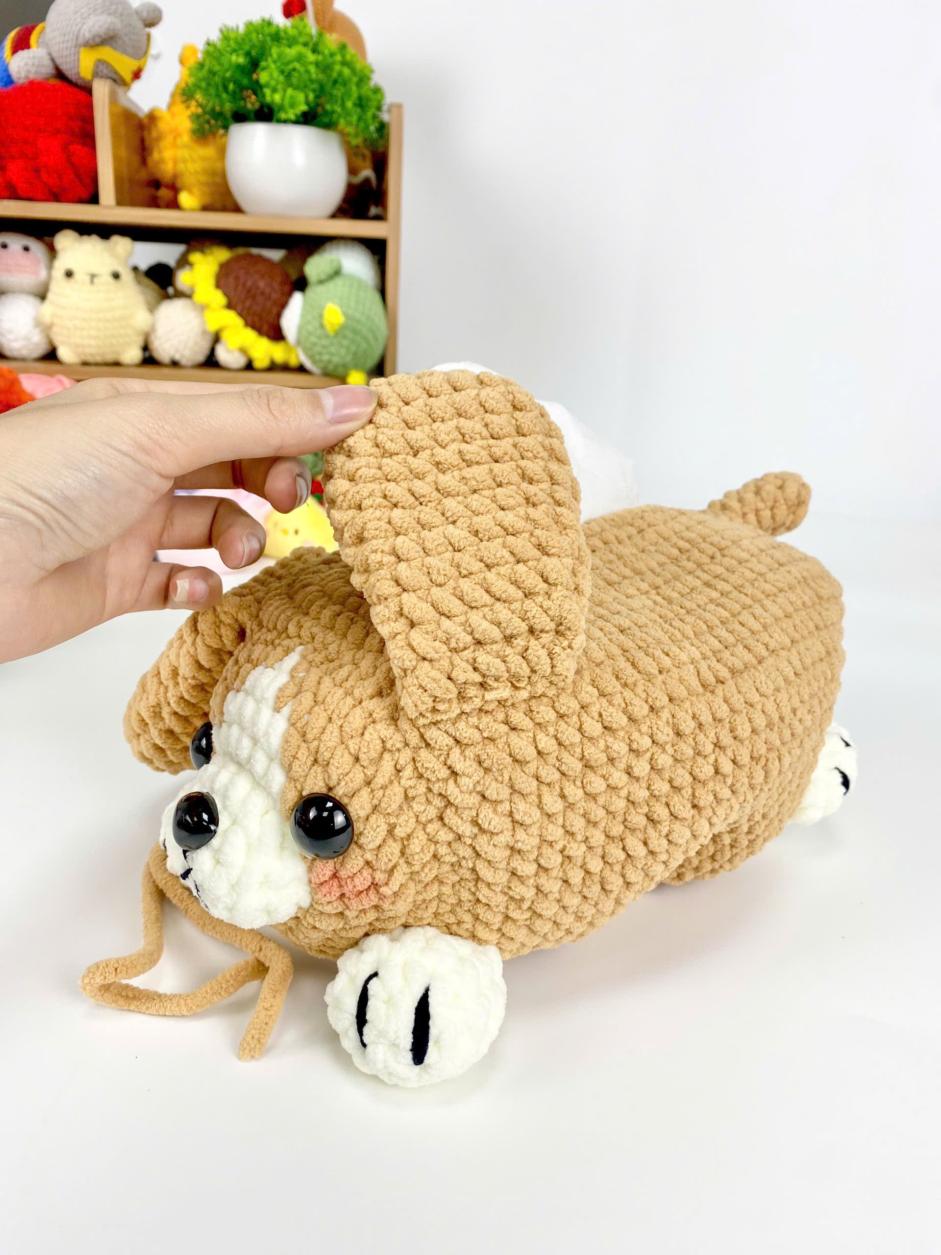 Dog Tissue Box Cover Crochet Pattern: Amigurumi PDF