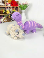 Purple Dragon Amigurumi Crochet Pattern: Triceratops Dinosaur (PDF Pattern)