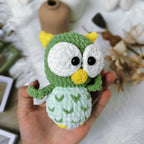 No Sew Owl Crochet Pattern PDF, Cute Owl Amigurumi Tutorial, Easy Plush Owl Pattern