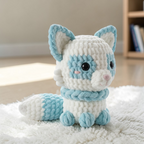 Snow Blue Cat Crochet Pattern, Cute Amigurumi Cat, Crochet Animal Pattern