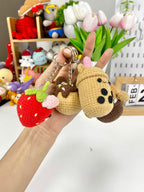 Amigurumi Food Keychain Crochet Pattern, Bear, Strawberry, Bubble Tea (PDF)