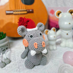 Santa Hippo Crochet Pattern PDF, Cute Christmas Amigurumi Hippo