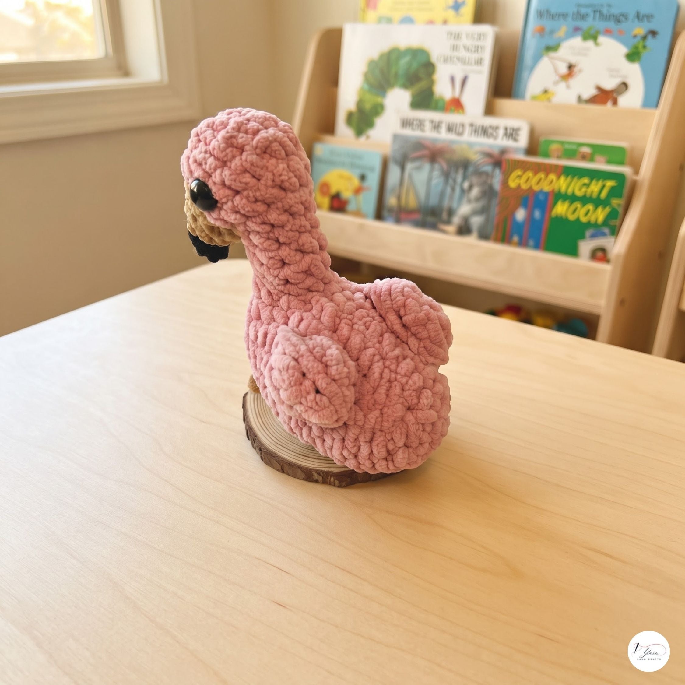 Handmade Crochet Flamingo Plush, Pink Amigurumi Bird Stuffed Animal, Soft Tropical Nursery Decor, Flamingo Lover Gift
