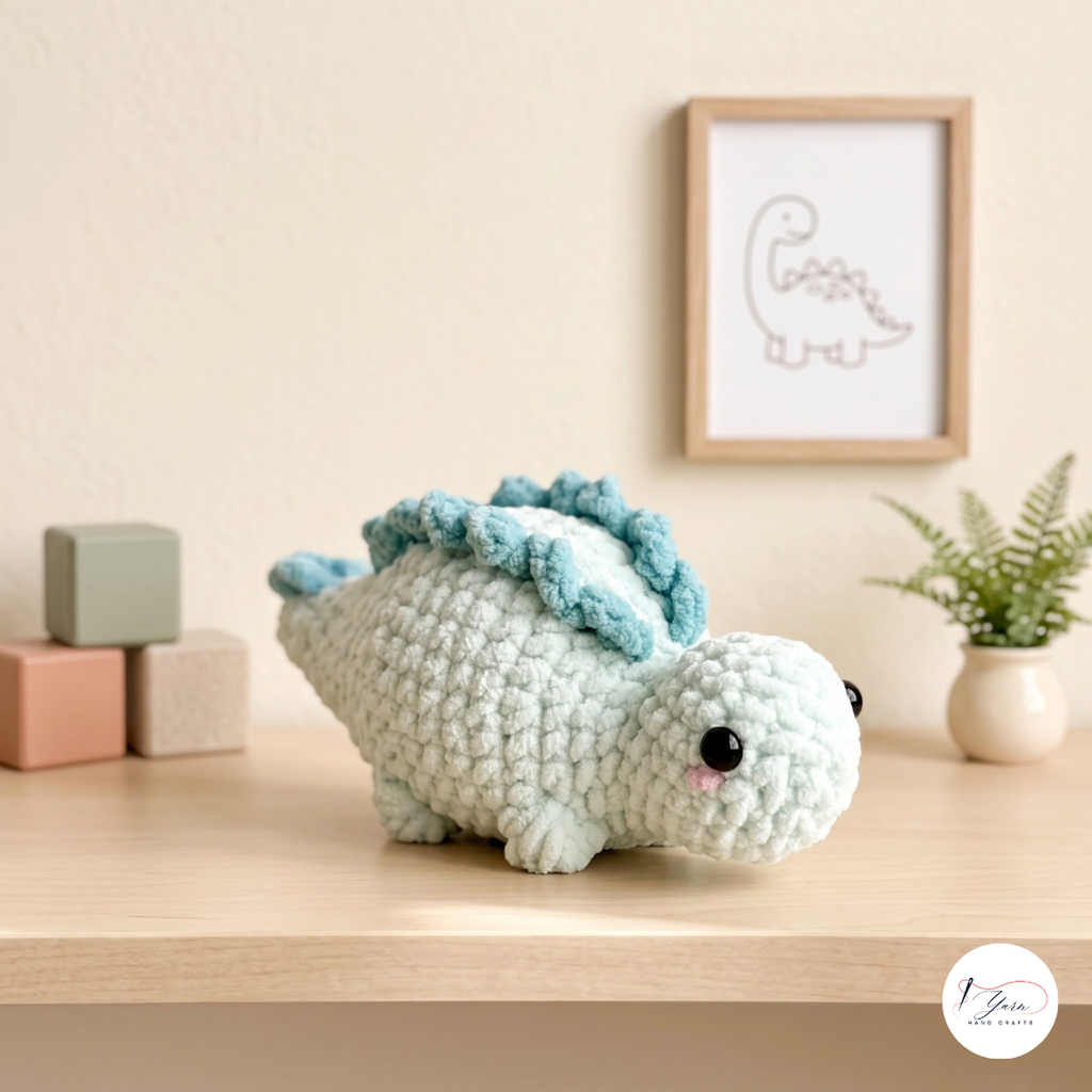 Cute Dinosaur Crochet Pattern Bundle PDF, Dino Amigurumi Plush Collection, Prehistoric Animals, Volcano and Mushroom Crochet Patterns