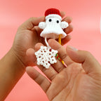 Santa Boo Crochet Pattern PDF, Christmas Ghost Amigurumi, Cute Holiday Ornament, Beginner Crochet