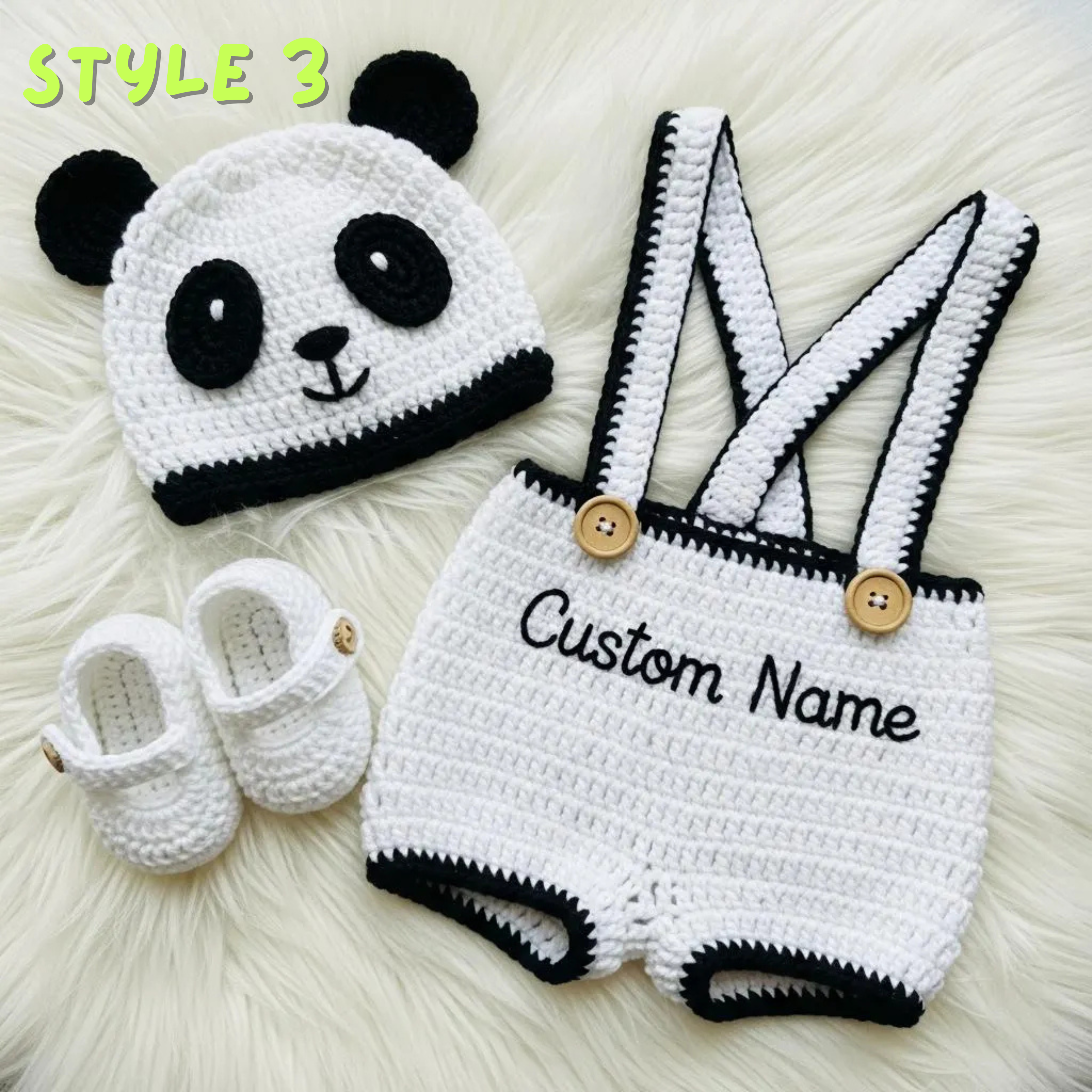 Personalized Crochet Baby Outfit, Animal Romper Set with Hat and Booties, Newborn Photo Prop