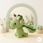 Dragon Crochet Pattern Bundle PDF, Pink Baby and Green Dragon Amigurumi Plush