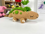 Cute Crochet Stegosaurus Pattern, Sleepy Dinosaur Amigurumi (PDF)