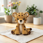 Little Leopard Crochet Pattern PDF, Amigurumi Leopard Plush, Cute Jungle Animal Crochet Pattern