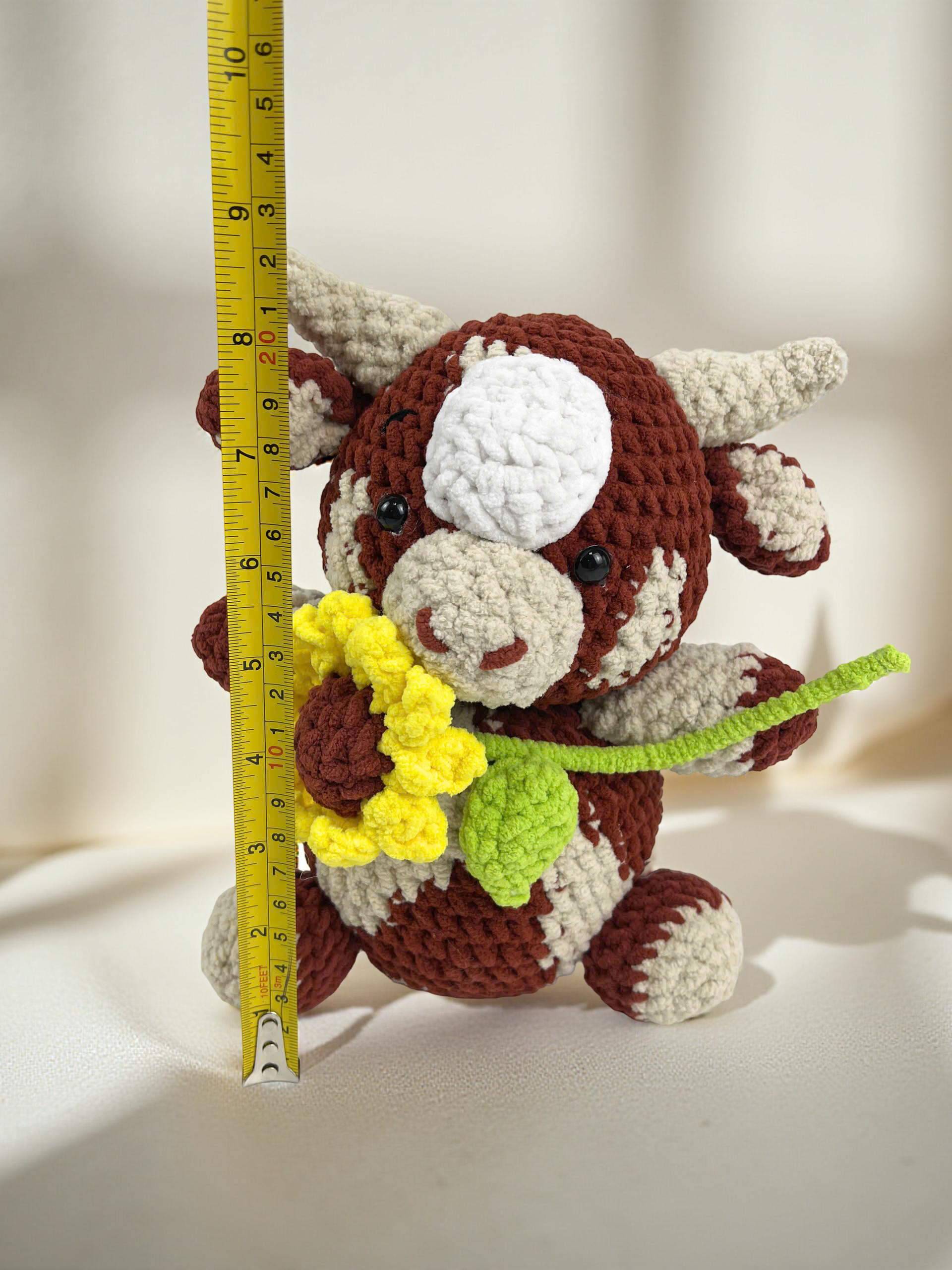 Amigurumi Longhorn Cow Crochet Pattern, Farm Animal, Beginner Friendly (PDF)