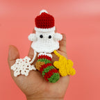 Santa Boo Crochet Pattern PDF, Christmas Ghost Amigurumi, Cute Holiday Ornament, Beginner Crochet