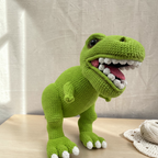 T-Rex Crochet Pattern, Realistic Dinosaur Amigurumi PDF, Green Dinosaur Plush Pattern