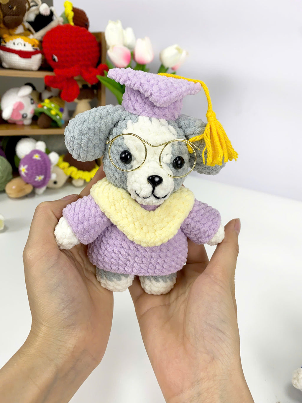 Graduation Dog Amigurumi Crochet Pattern: 2in1 Bundle (PDF Tutorial)