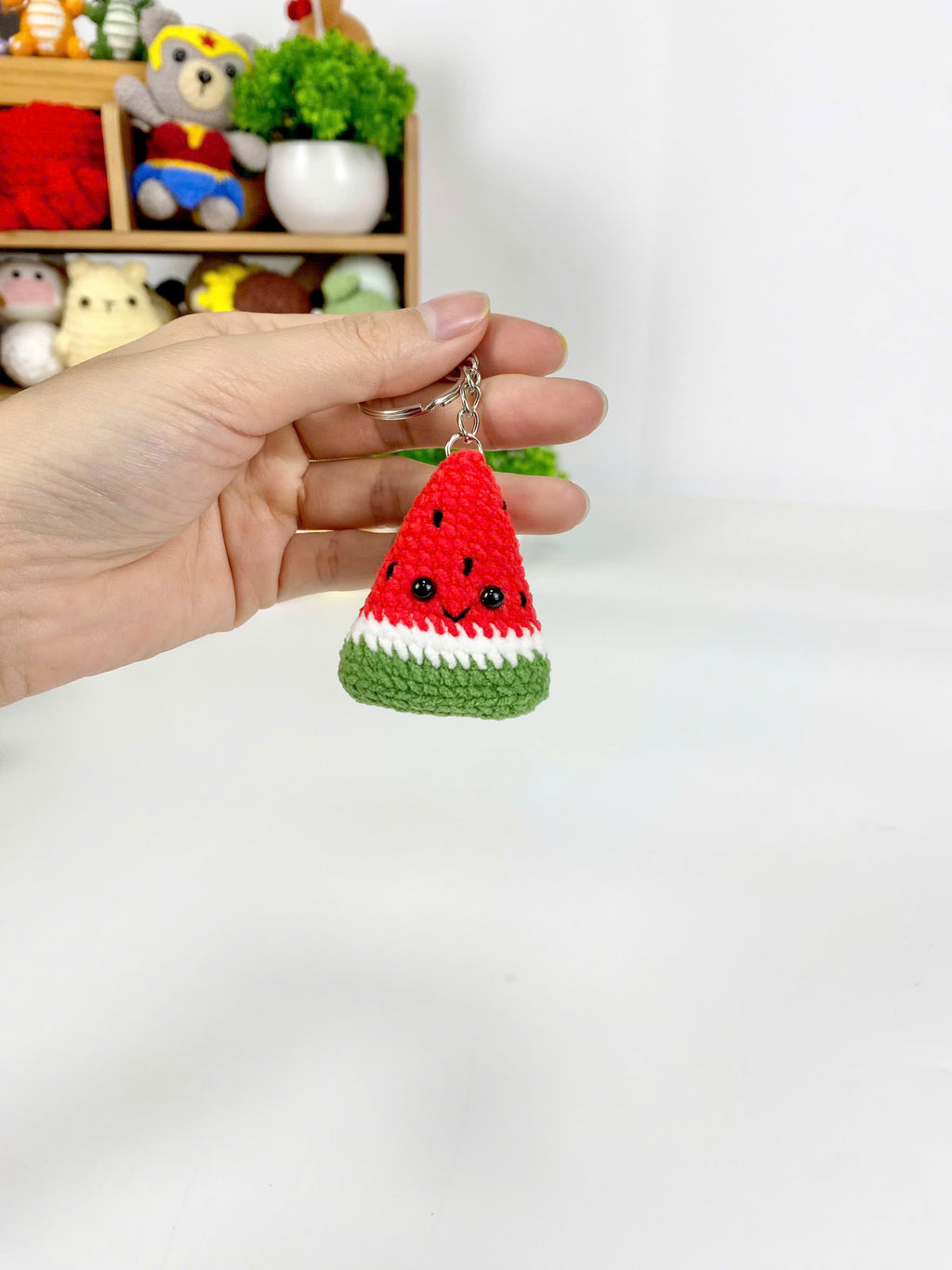 Fruit Keychain Crochet Pattern PDF, Amigurumi Beginner Guide