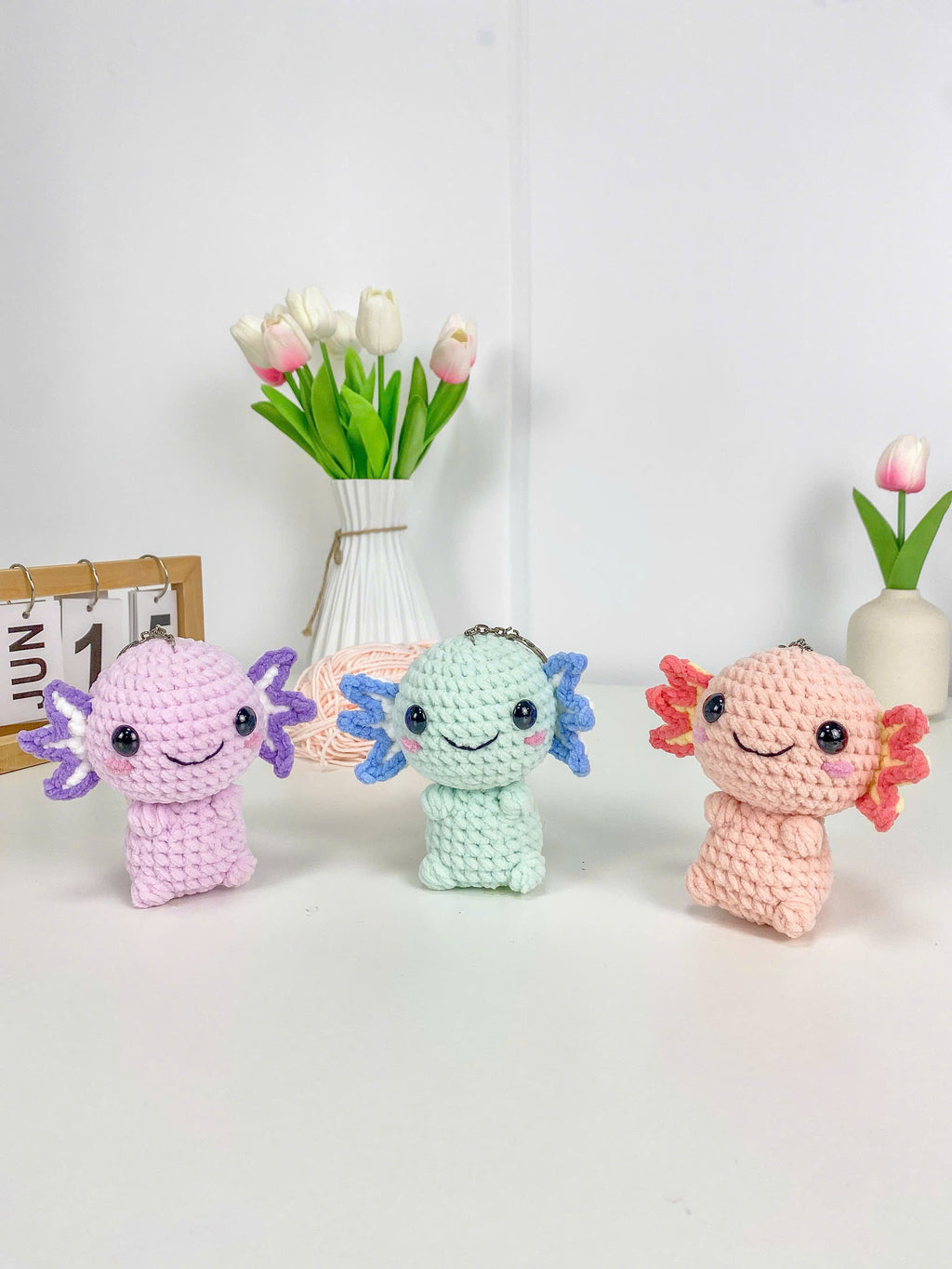 Dragon Keychain Crochet Pattern: Amigurumi Plush Toy Set (PDF Pattern)
