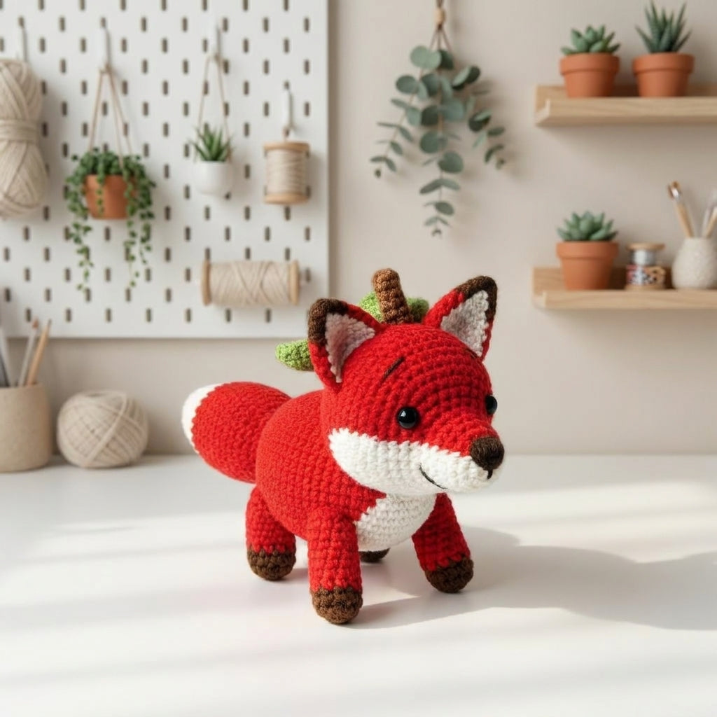 Fox Apple Crochet Pattern PDF, Cute Fox Amigurumi Pattern, Woodland Animal Crochet Tutorial