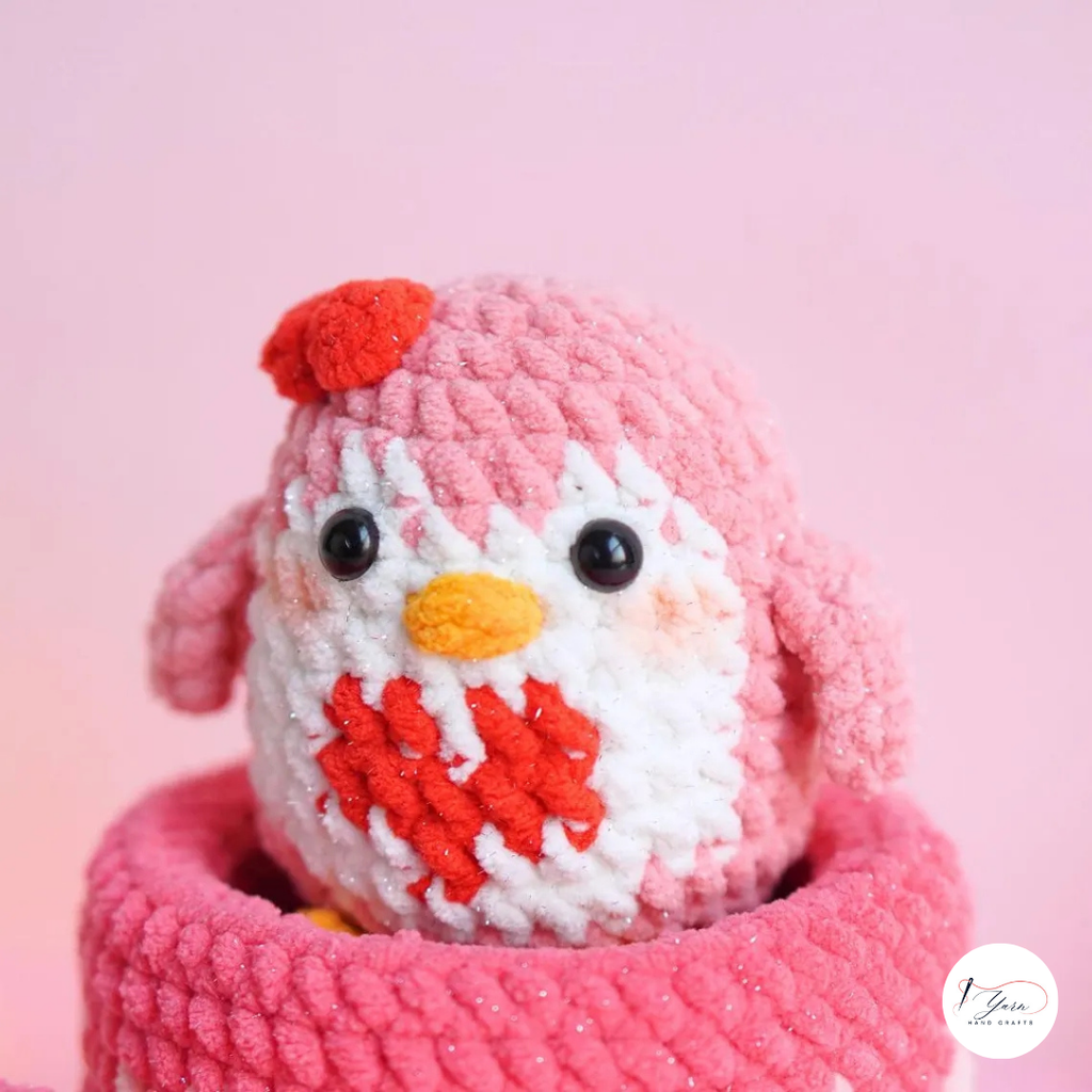 Penguin Gift Box Crochet Pattern PDF, Valentine Heart Amigurumi Storage Box