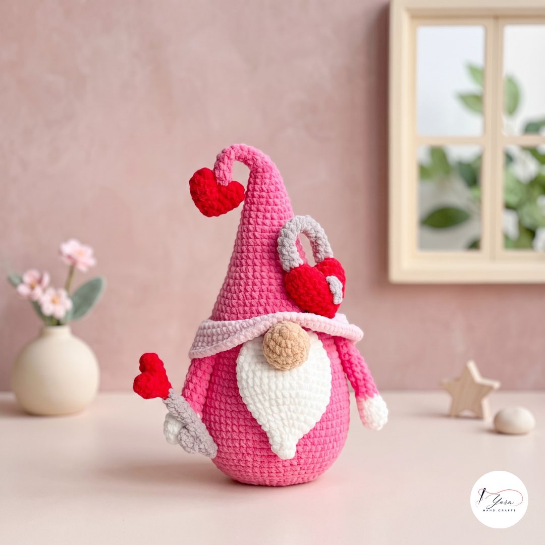 Valentine Gnome Crochet Pattern Bundle PDF, Love Gnome Amigurumi Pair