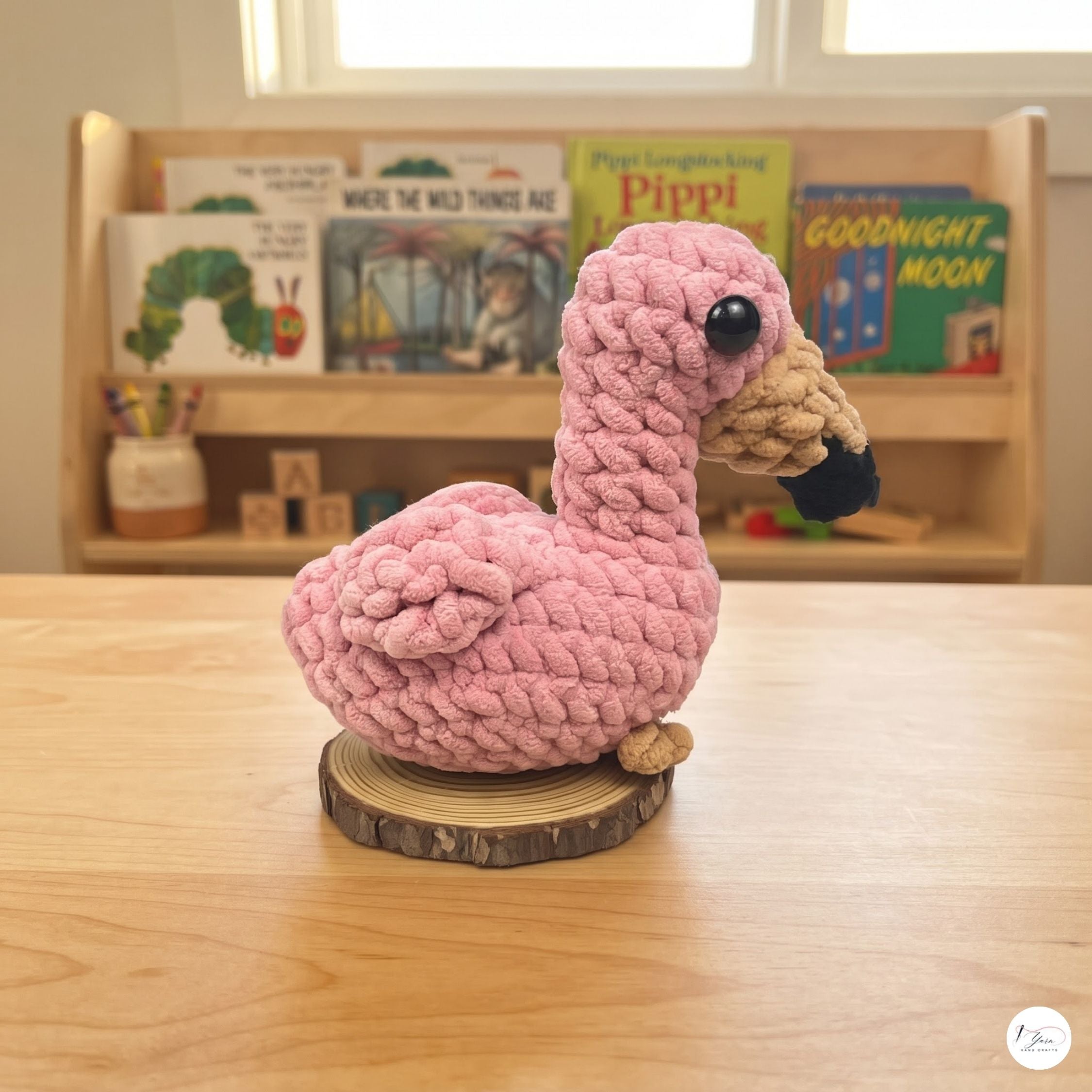 Handmade Crochet Flamingo Plush, Pink Amigurumi Bird Stuffed Animal, Soft Tropical Nursery Decor, Flamingo Lover Gift