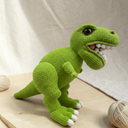 T-Rex Crochet Pattern, Realistic Dinosaur Amigurumi PDF, Green Dinosaur Plush Pattern