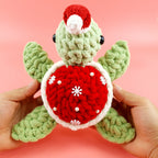 Christmas Sea Turtle Crochet Pattern PDF, Plush Turtle Amigurumi Pattern