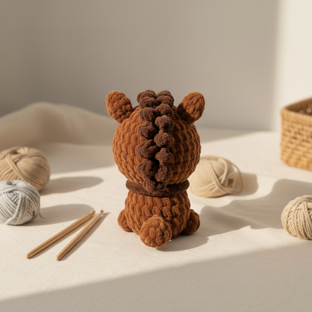 Mini Horse Crochet Pattern PDF, Cute Kawaii Horse Amigurumi, Plush Farm Animal