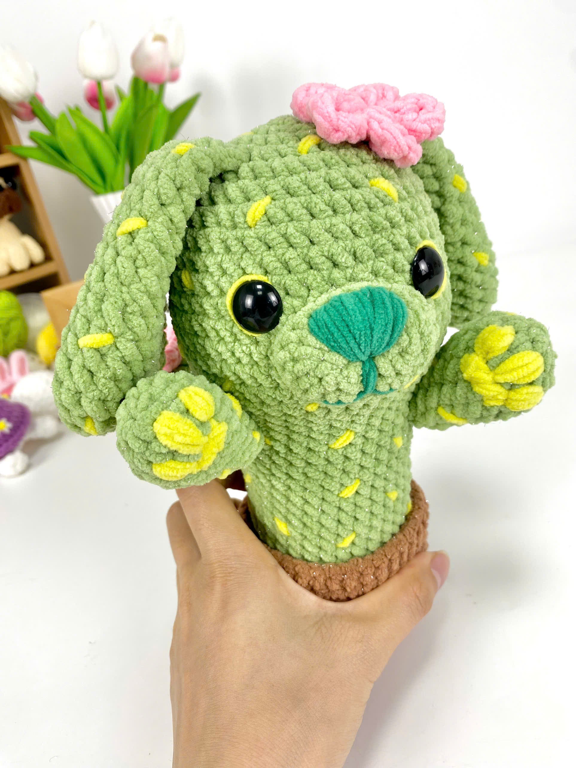 Cactus Dog Crochet Pattern: Amigurumi Plush Toy (PDF Pattern)