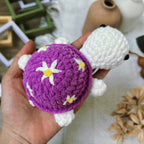 Baby Purple Daisy Turtle Crochet Pattern PDF, No Sew Turtle Amigurumi, Easy Plush Crochet Tutorial, Digital Download