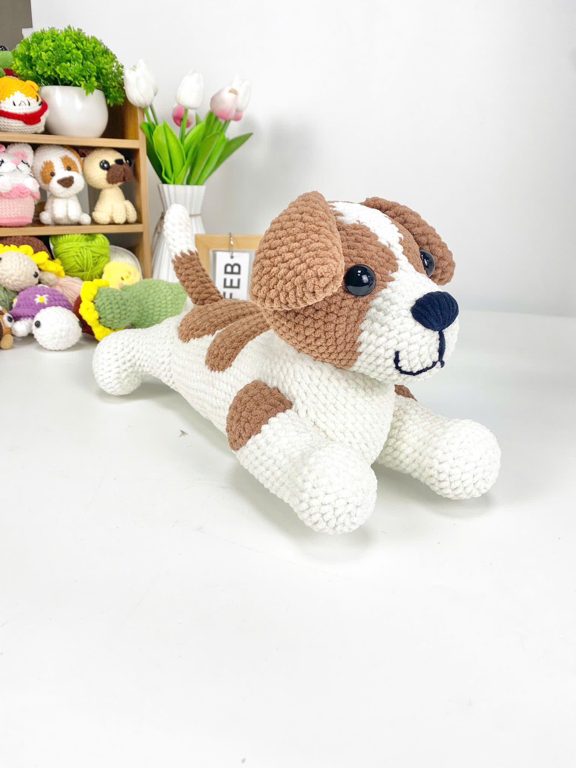 Jack Russell Terrier Crochet Pattern: Amigurumi Dog Plush Toy (PDF)