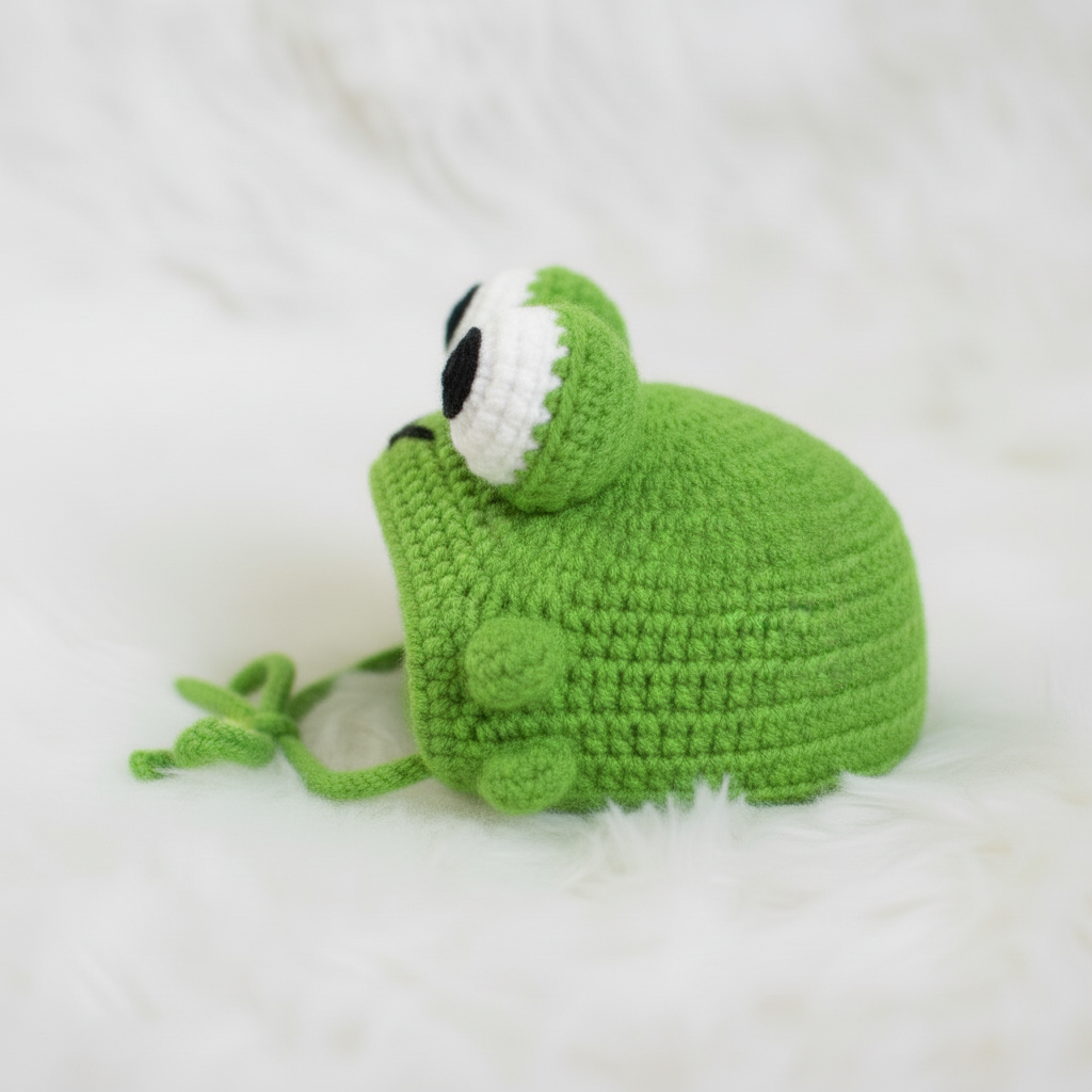 Frog Pet Hat Crochet Pattern PDF, Cute Frog Cat Hat Pattern, Crochet Pet Costume Tutorial