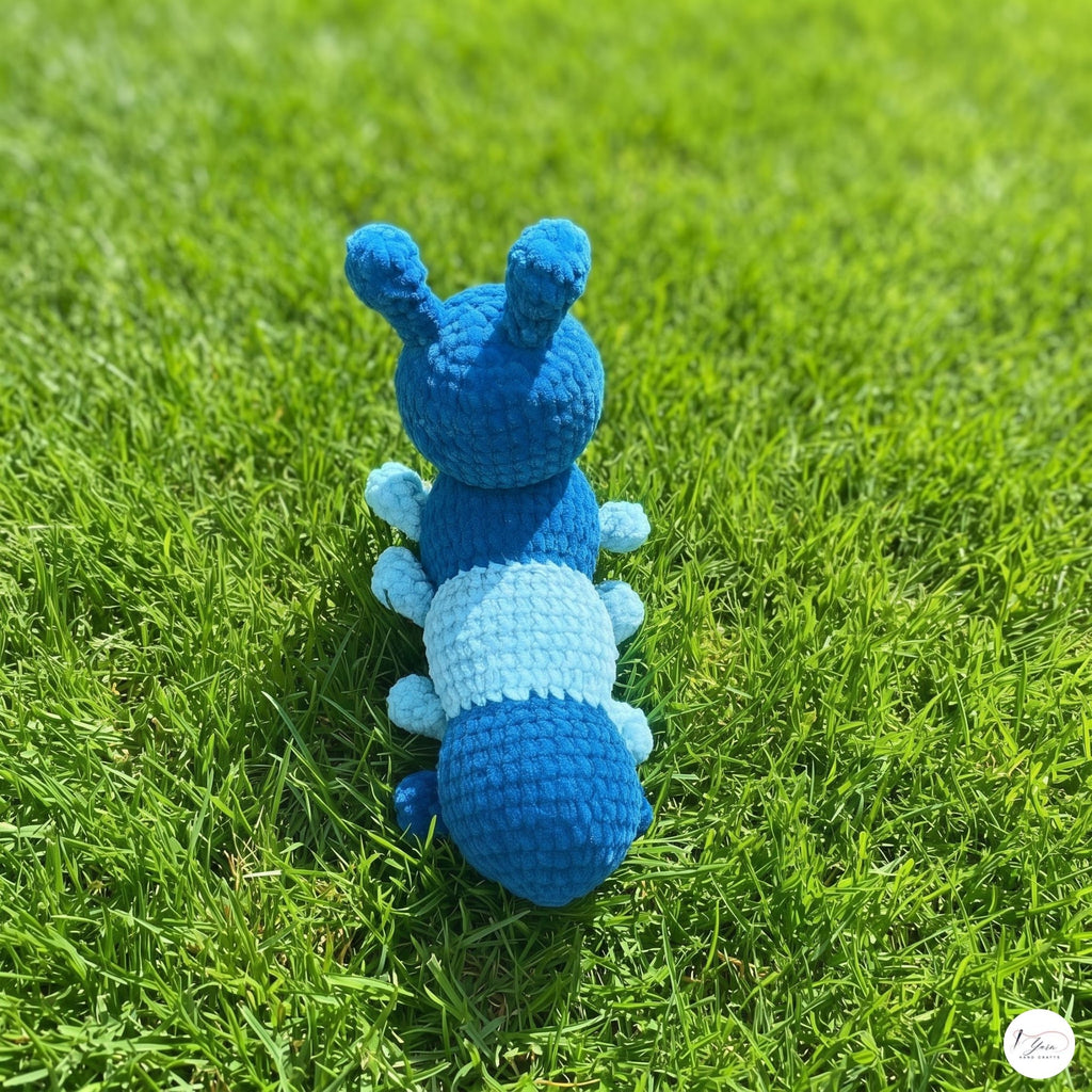 Handmade Crochet Ant Plush, Blue Amigurumi Insect Stuffed Animal, Soft Bug Toy, Nature Lover Gift, Nursery Decor